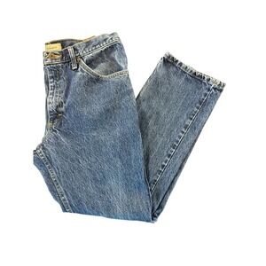 Vintage Lee Regular Fit Jeans Men's 34x30 Straight Leg‎ Medium Wash 100% Cotton